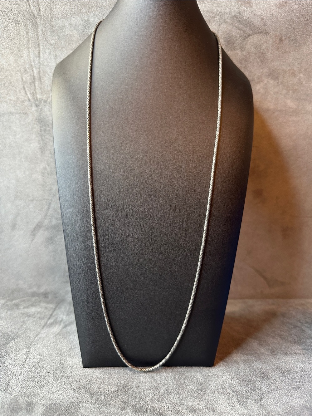 Sterling Silver Rope Chain Necklace - Silver